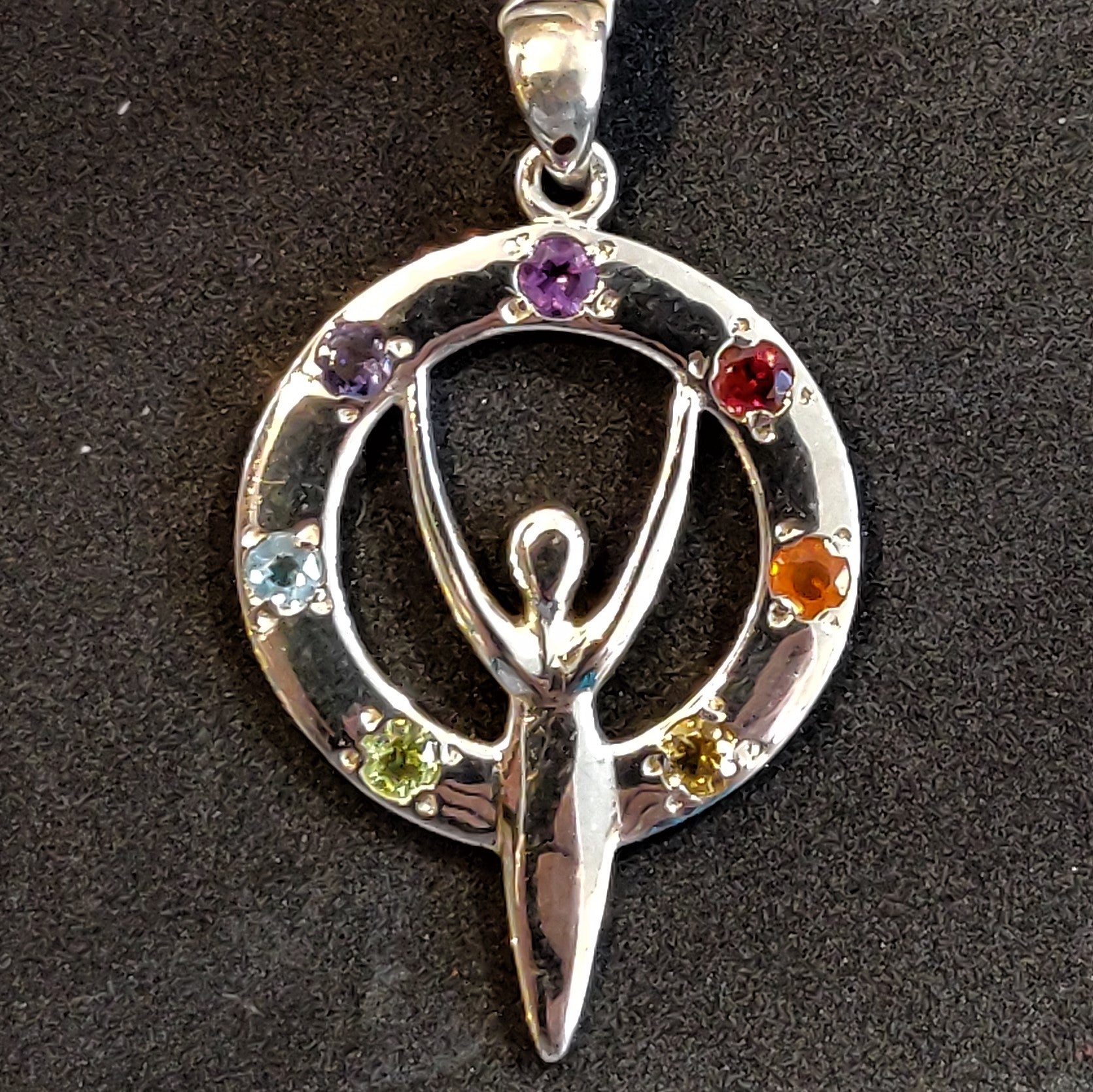 Silver hot sale goddess pendant