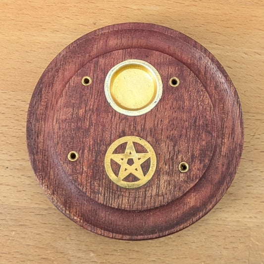 Small Incense & Cone Burner - Pentacle